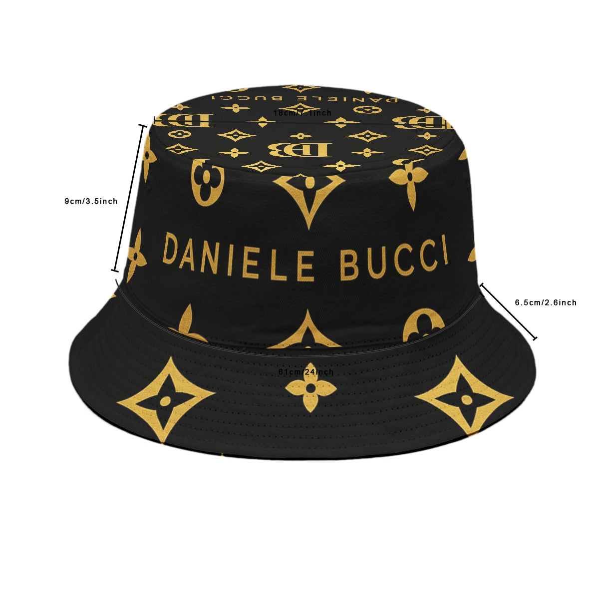 Daniele Bucci gold and black Bucket Hat