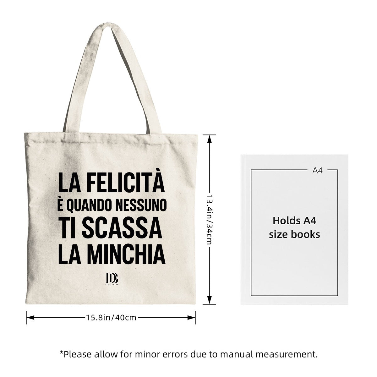 La felicità è quando nessuno ti scassa la minchia shopping bag