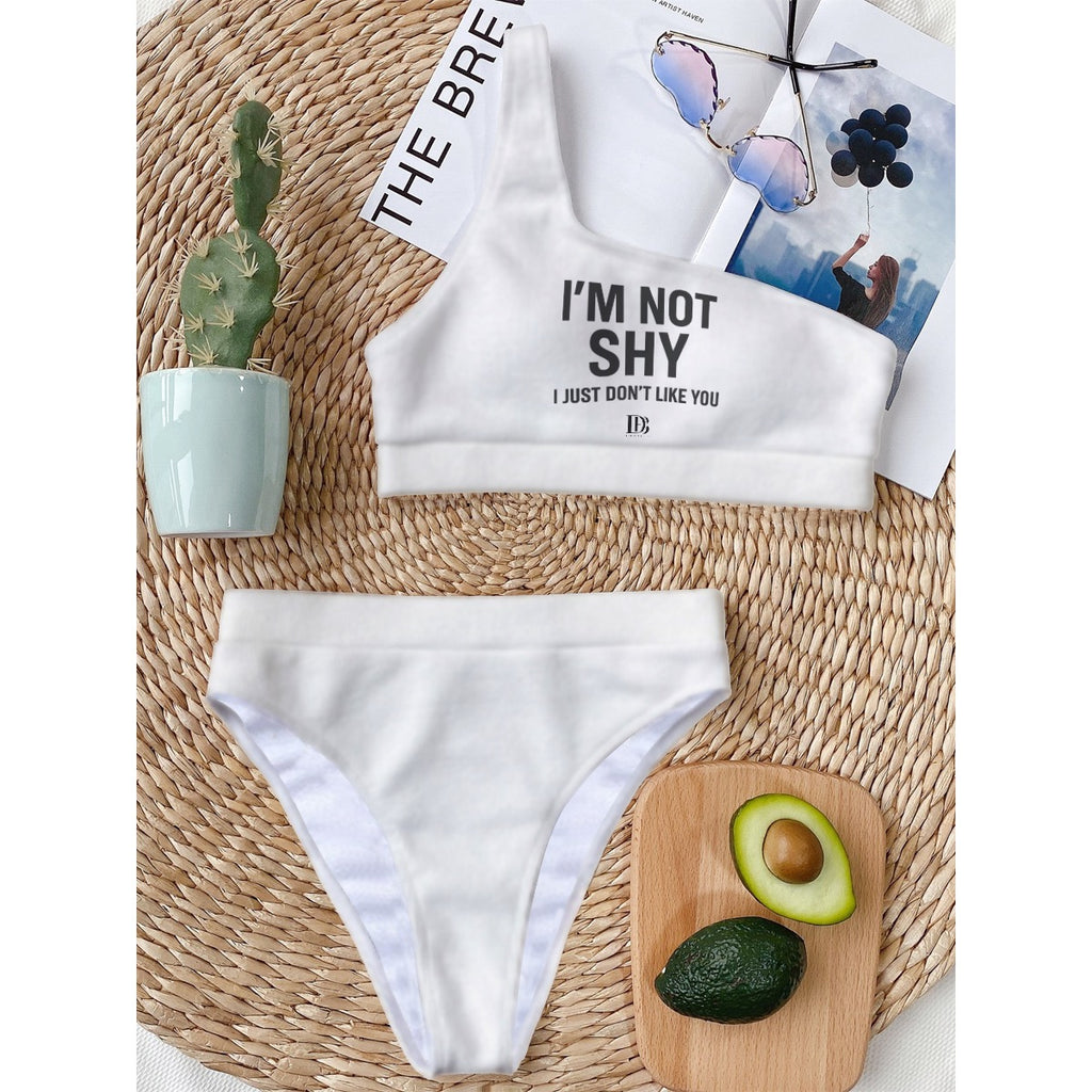 I’m not shy I just don’t like you Women Bikini With Single Shoulder