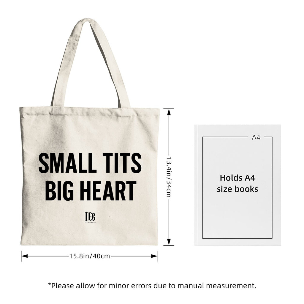 Small tits big heart shopping bag