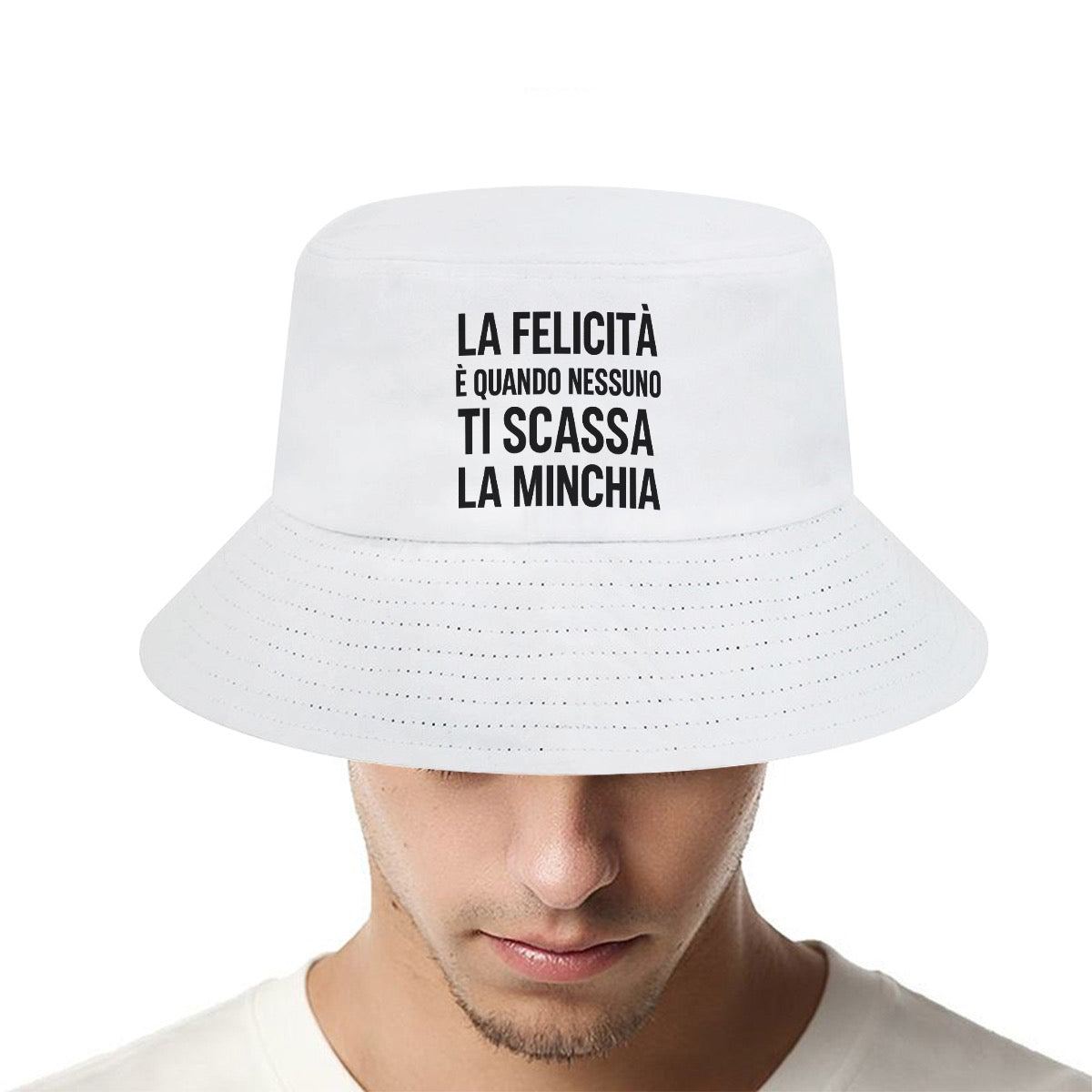 La felicità è quando nessuno ti scassa la minchia Bucket Hat