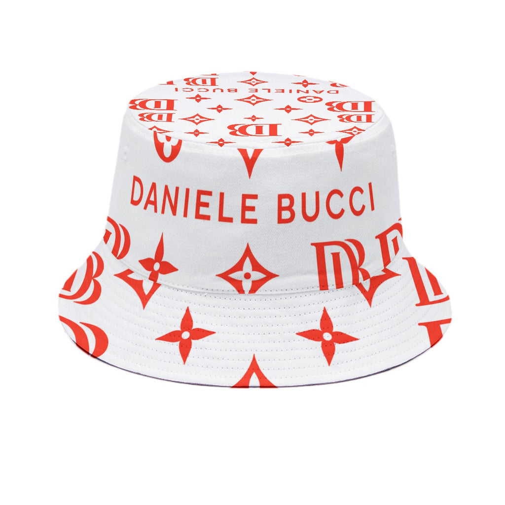 Daniele Bucci white and red Bucket Hat
