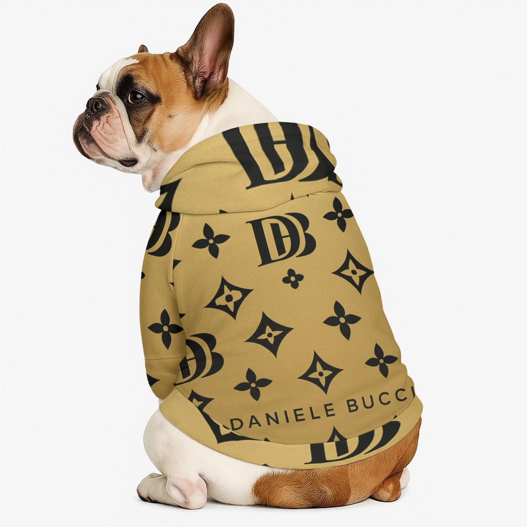 Daniele Bucci black and gold Pet Hoodie Sweatshirt