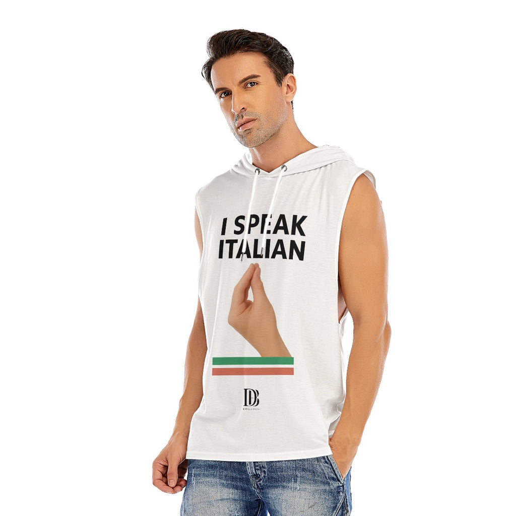 I speak Italian Unisex Sleeveless Pullover Hoodie