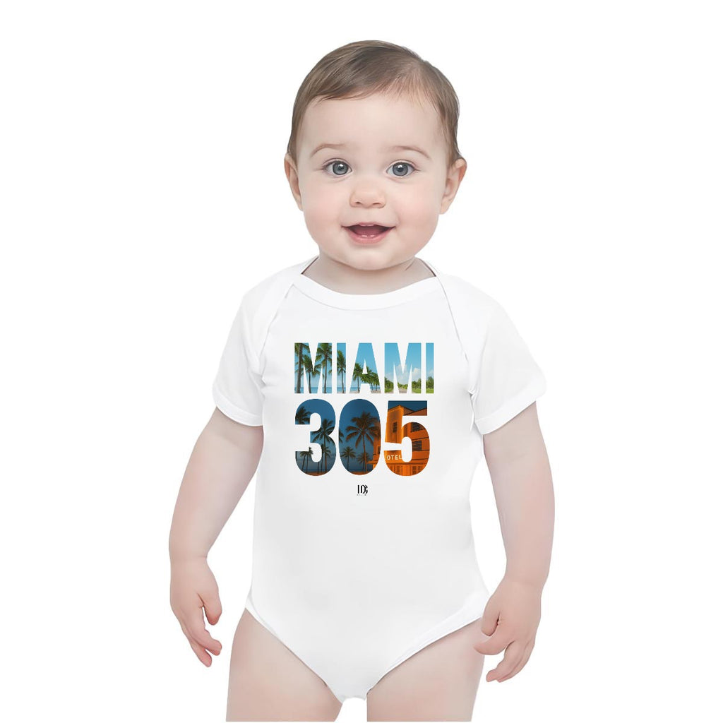 Miami 305 Baby Short-Sleeve Onesie