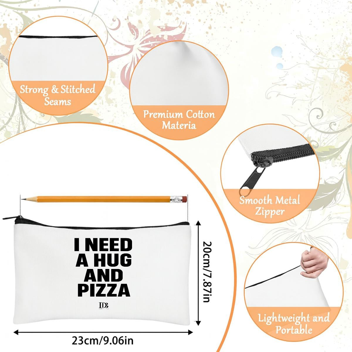 I need a hug and pizza Travel Organizer bag