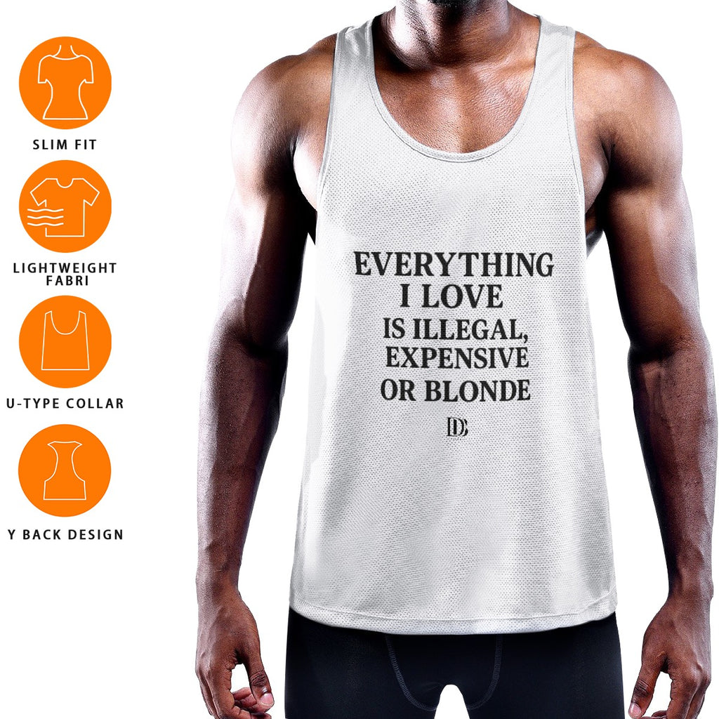 Everything I love is illegal unisex Tank Top