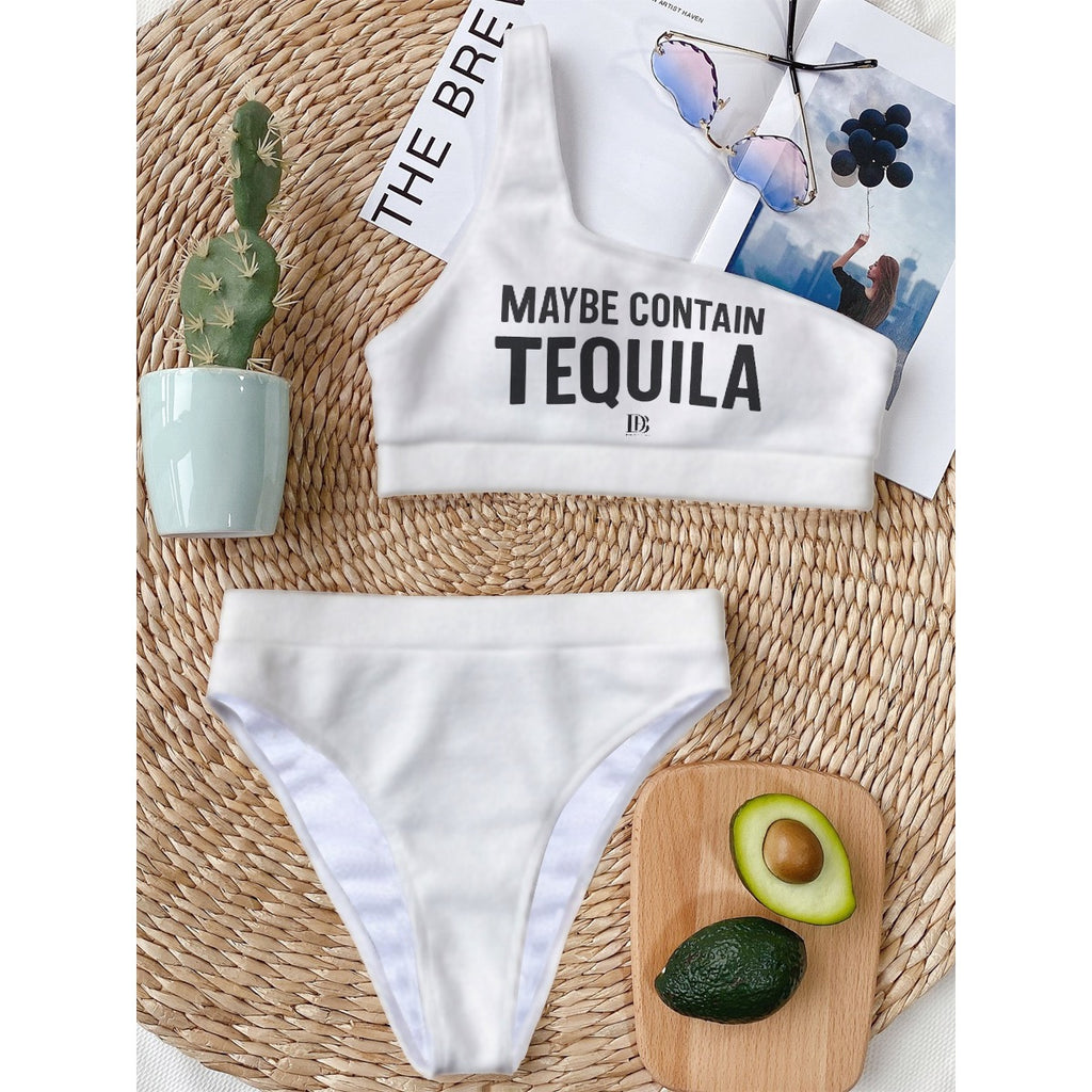 Maybe contain tequila Women Bikini With Single Shoulder