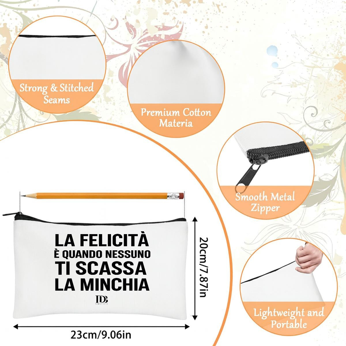 La felicità è quando nessuno ti scassa la minchia Travel Organizer bag