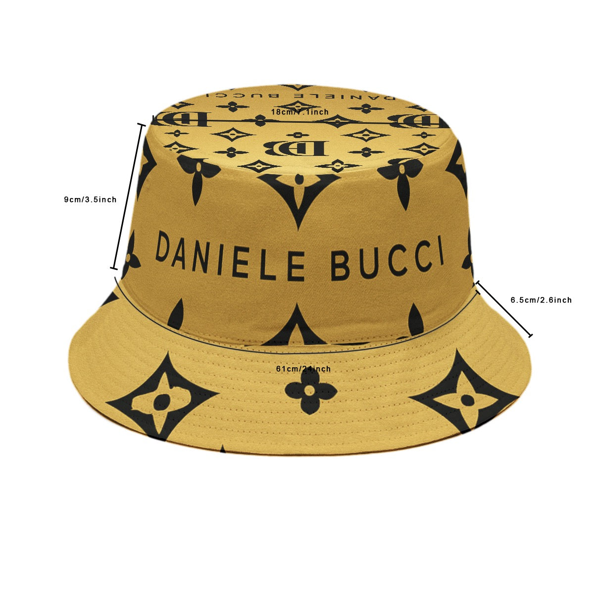 Daniele Bucci gold and black Bucket Hat