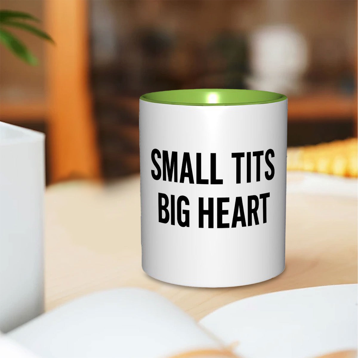 Small tits big heart 11oz Double Color Mug
