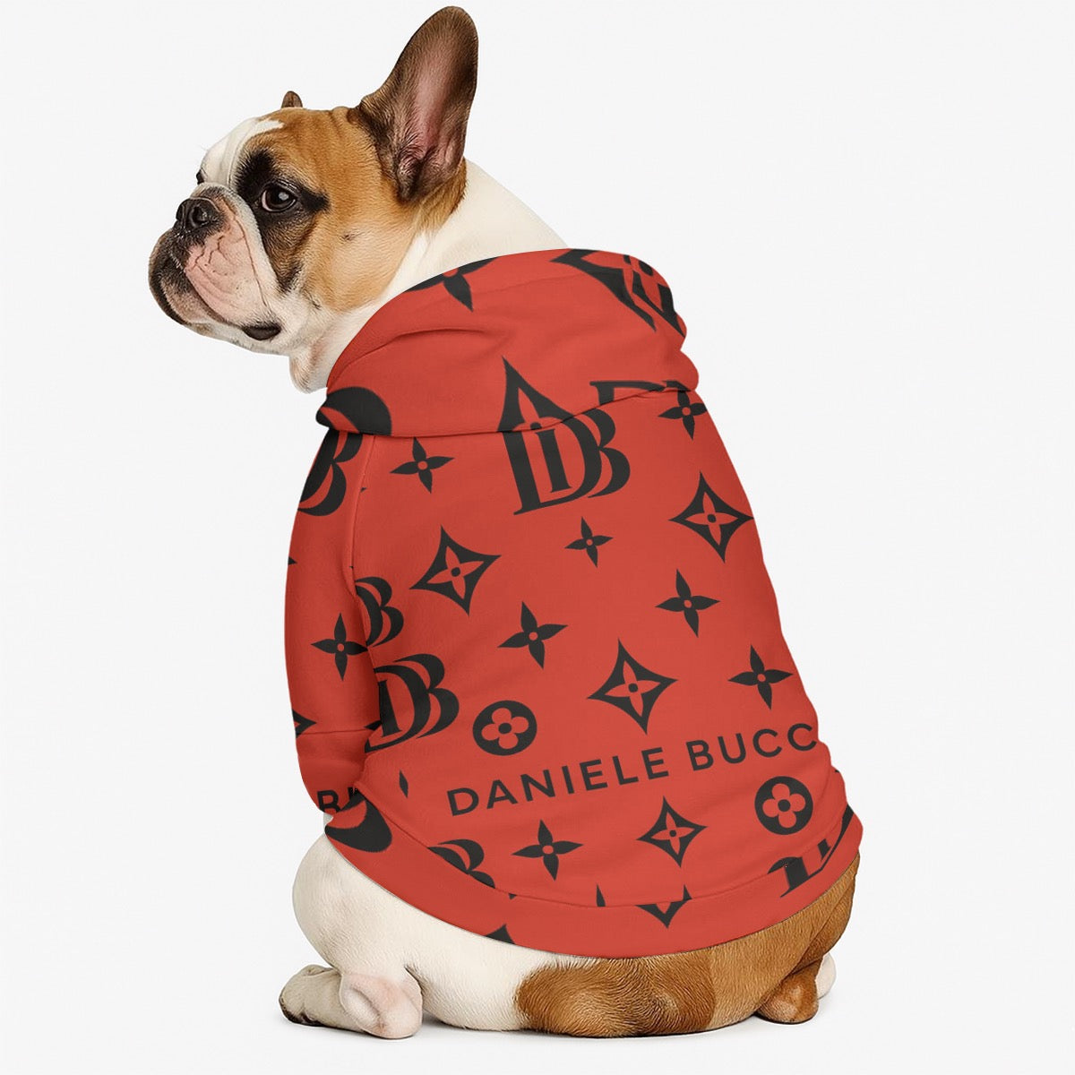 Daniele Bucci black and red Pet Hoodie Sweatshirt