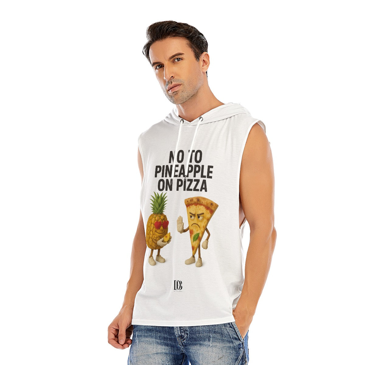 No to pineapple on pizza unisex Sleeveless Pullover Hoodie