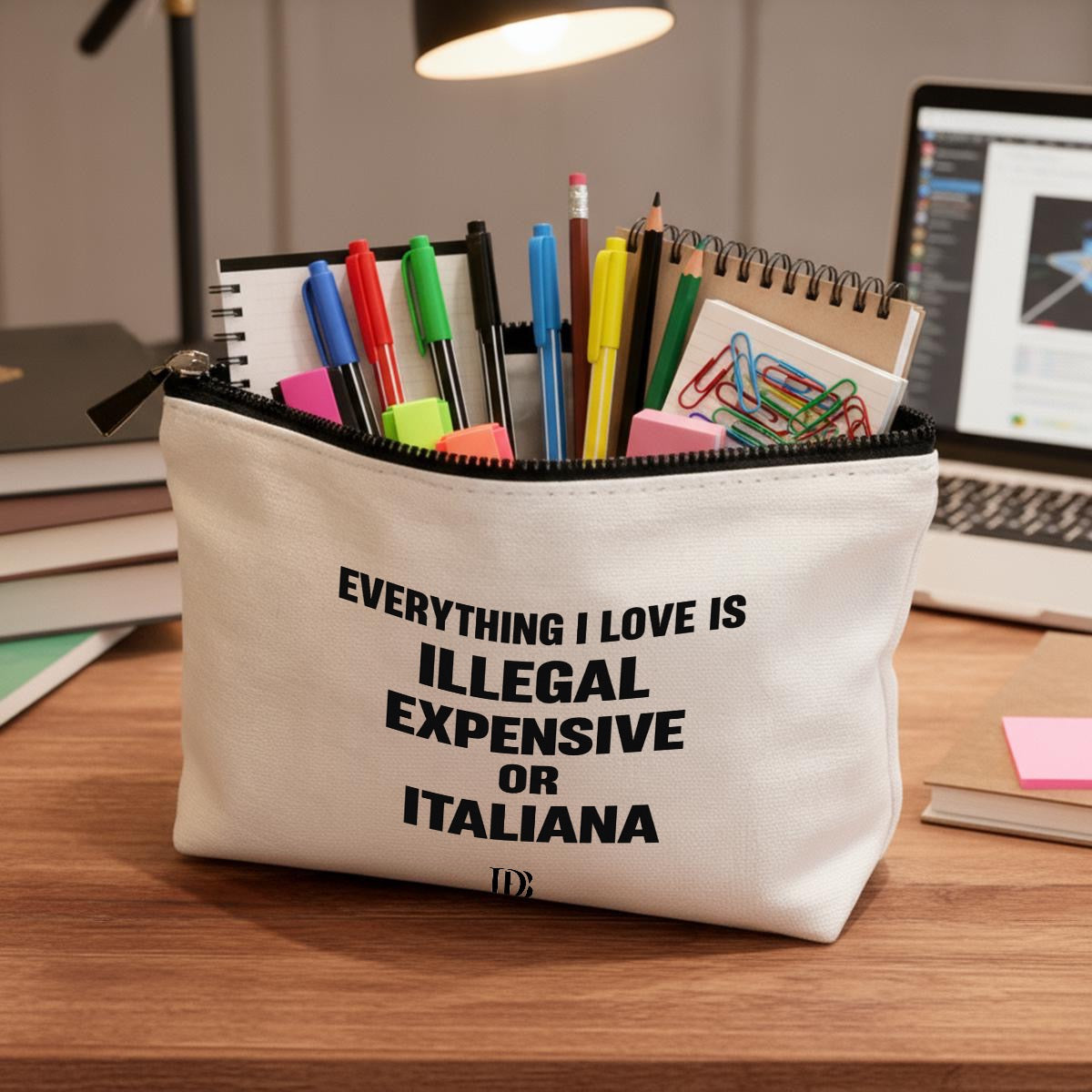 Everything I love is illegal expensive or italiana Travel Organizer bag