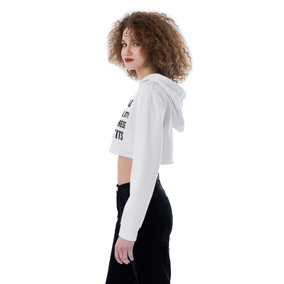 I wish I had mental stability instead of these perfect tits Women Crop Hoodie