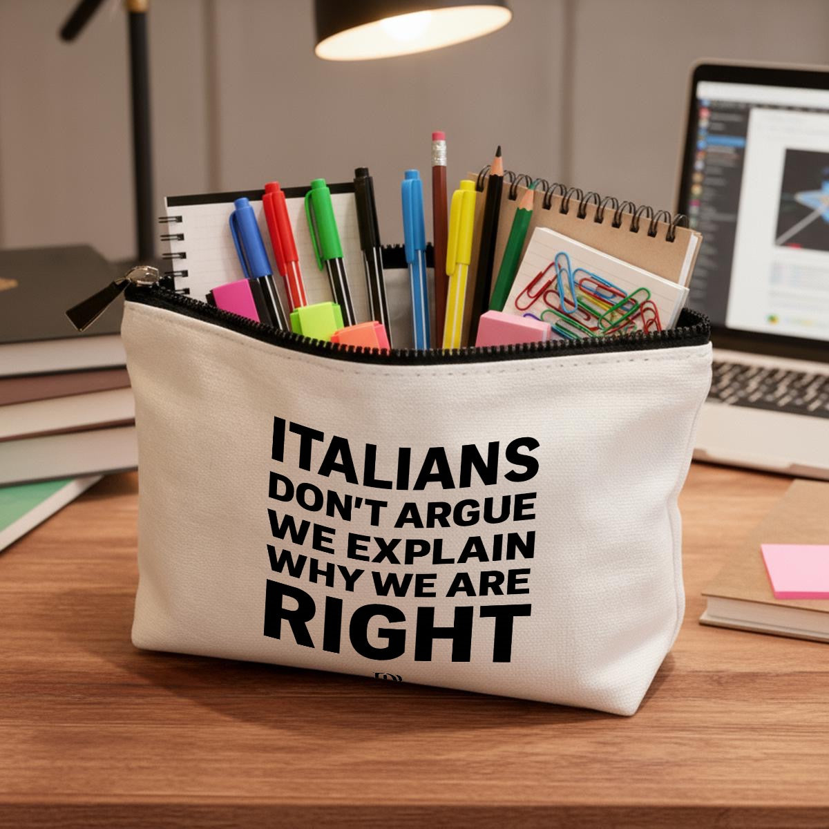 Italians don’t argue we explain why we are right Travel Organizer bag