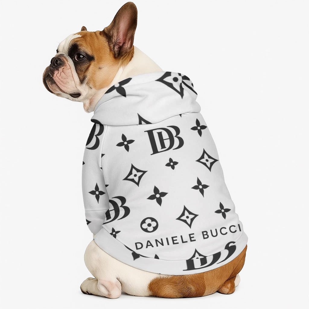 Daniele Bucci black and white Pet Hoodie Sweatshirt