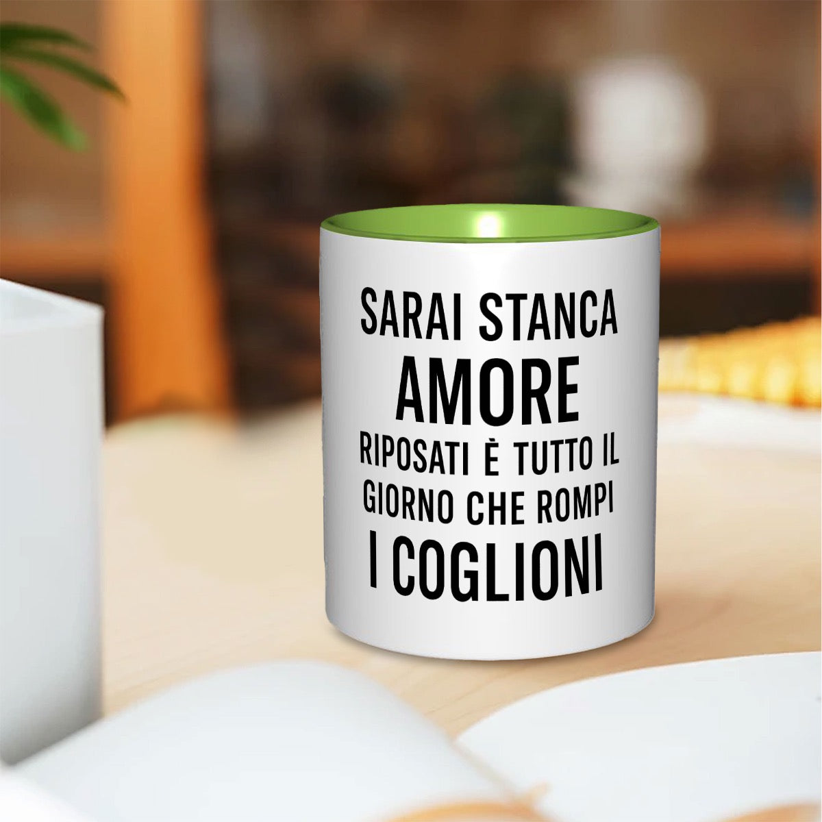 Sarai stanca amore riposati è tutto il giorno che rompi i coglioni 11oz Color Mug