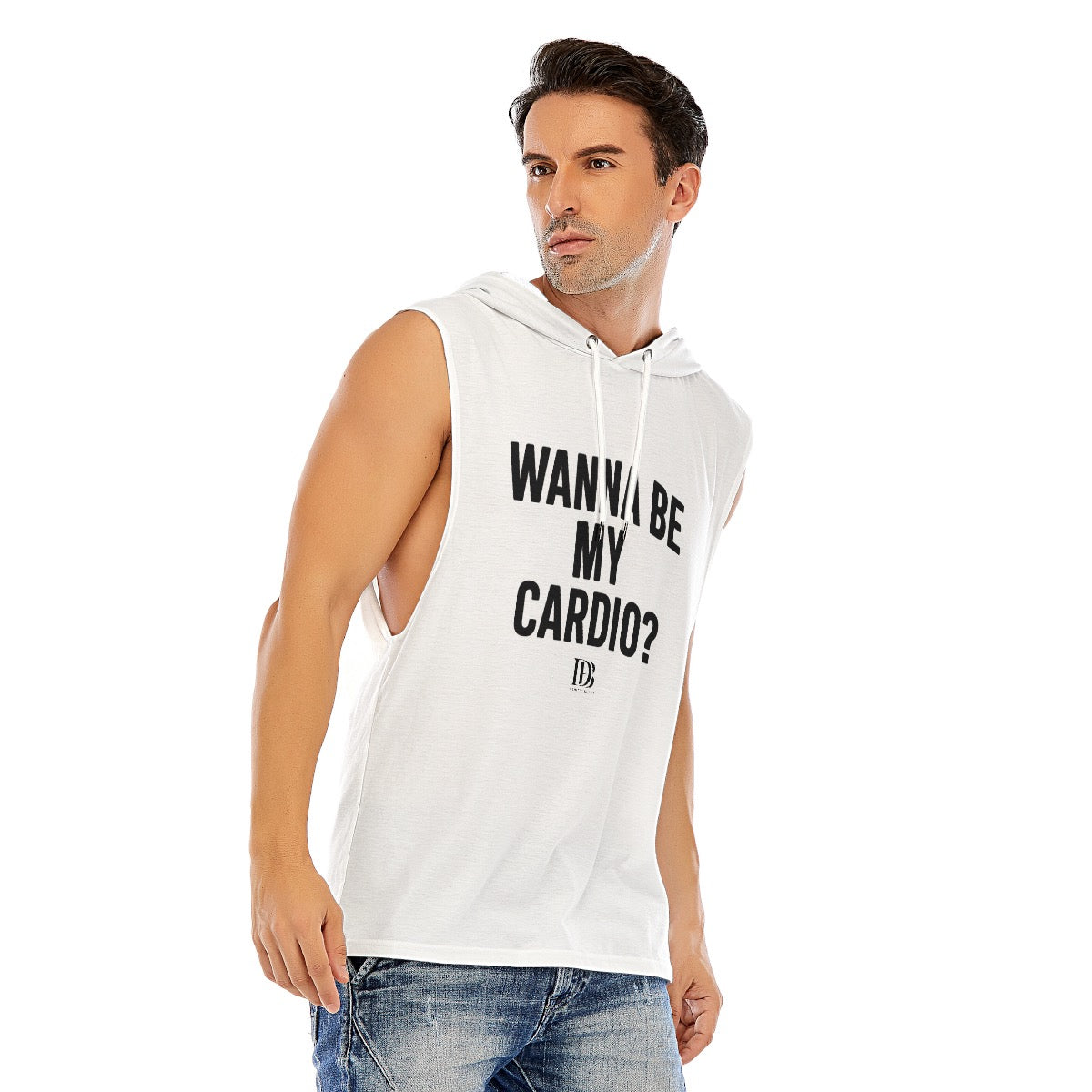 Wanna be my cardio men Sleeveless Pullover Hoodie