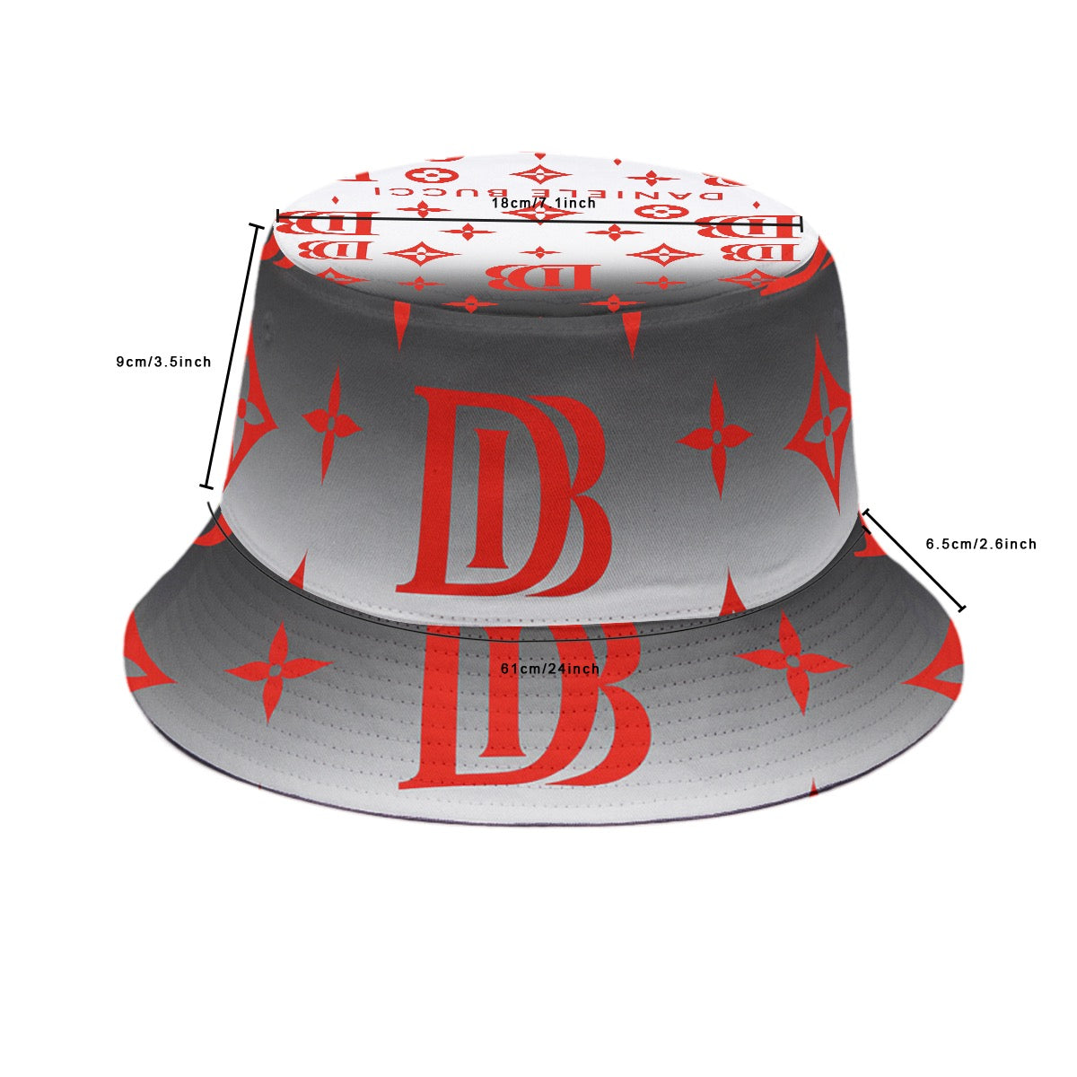 Daniele Bucci white and red Bucket Hat