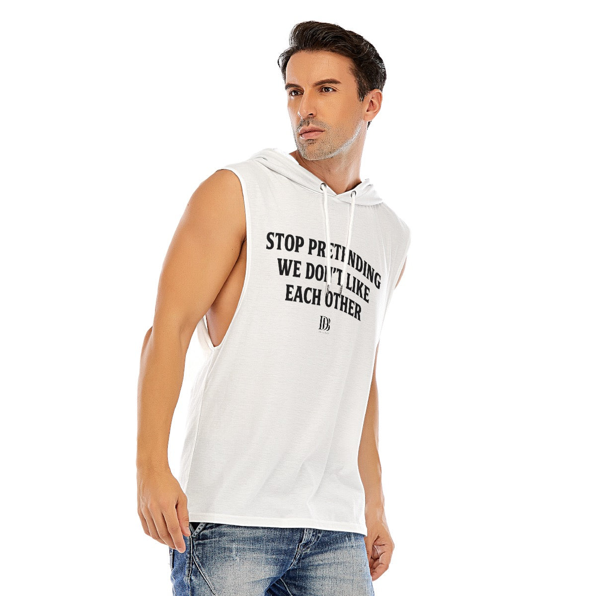Stop pretending we don’t like each other Sleeveless Pullover Hoodie