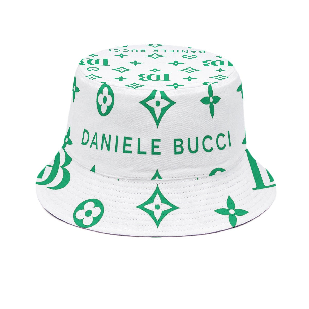 Daniele Bucci white and green Bucket Hat