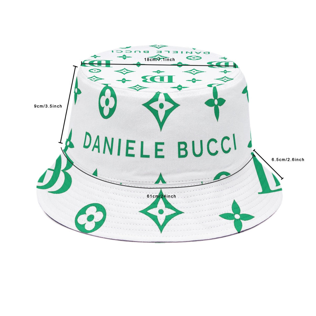Daniele Bucci white and green Bucket Hat