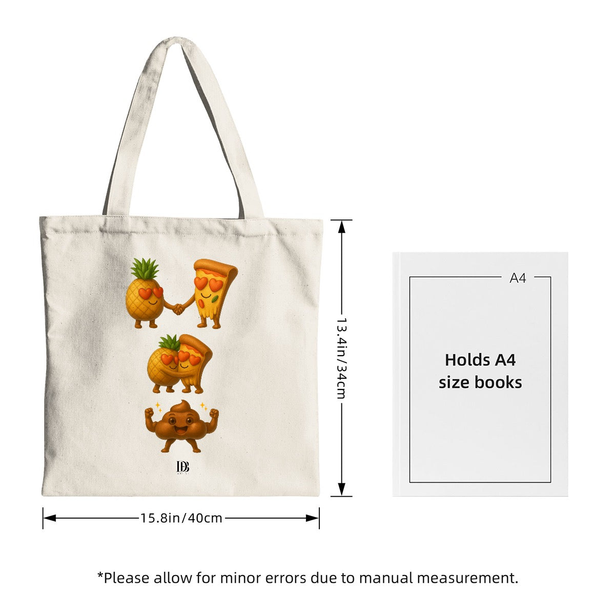 No pineapple on pizza shopping bag