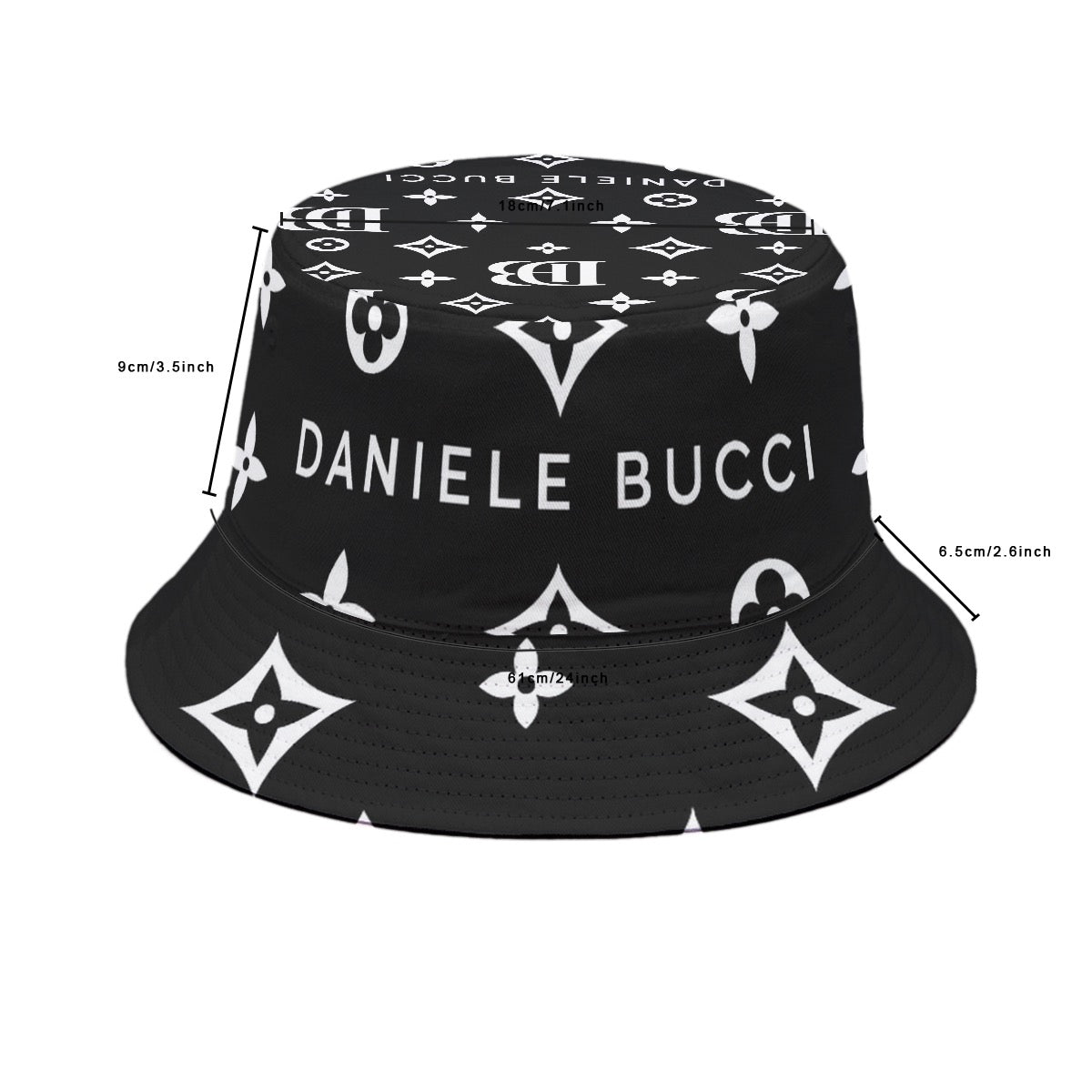 Daniele Bucci black and white Bucket Hat