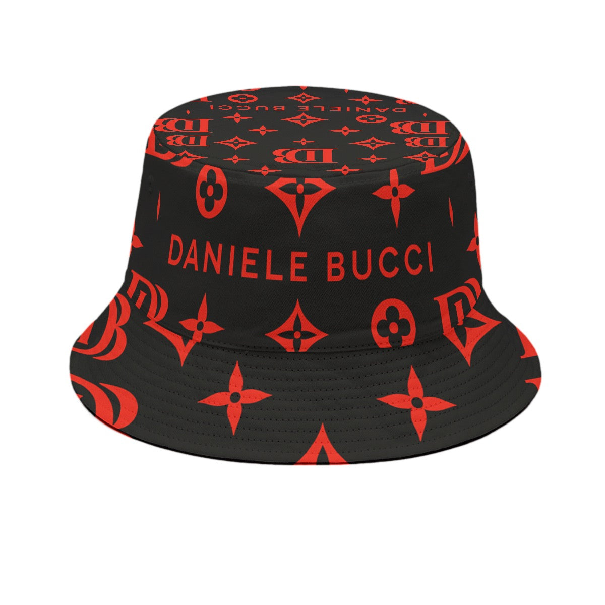Daniele Bucci red and black Bucket Hat