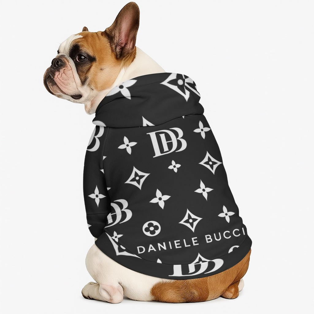 Daniele Bucci black and white Pet Hoodie Sweatshirt