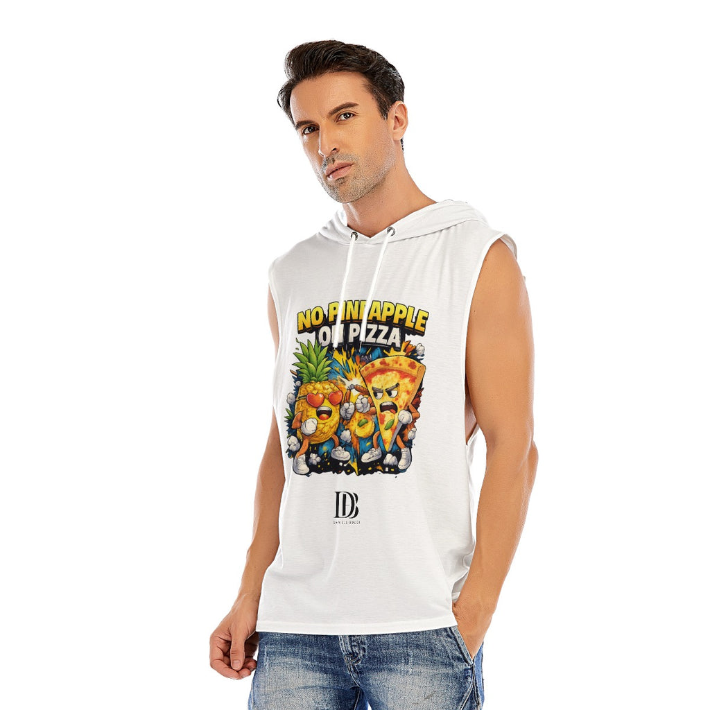 No pineapple on pizza unisex Sleeveless Pullover Hoodie