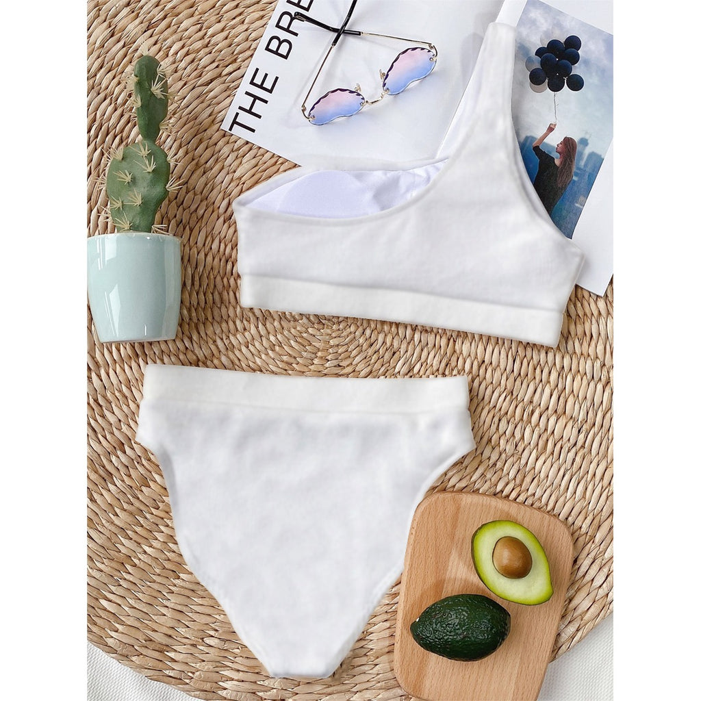 My wife is always right Women Bikini With Single Shoulder