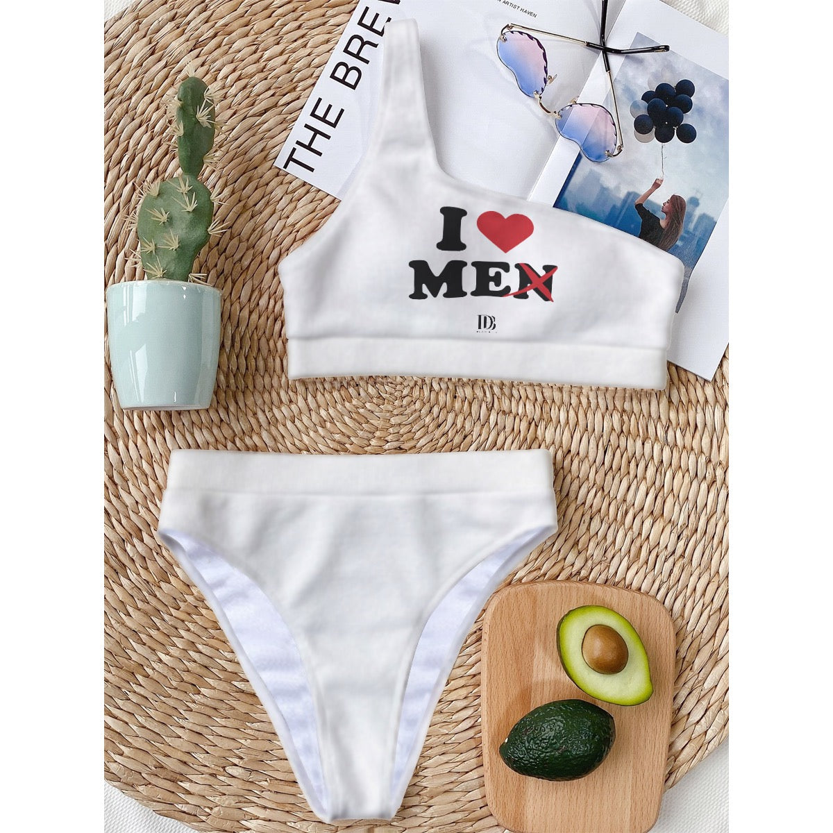 I love me Women Bikini With Single Shoulder