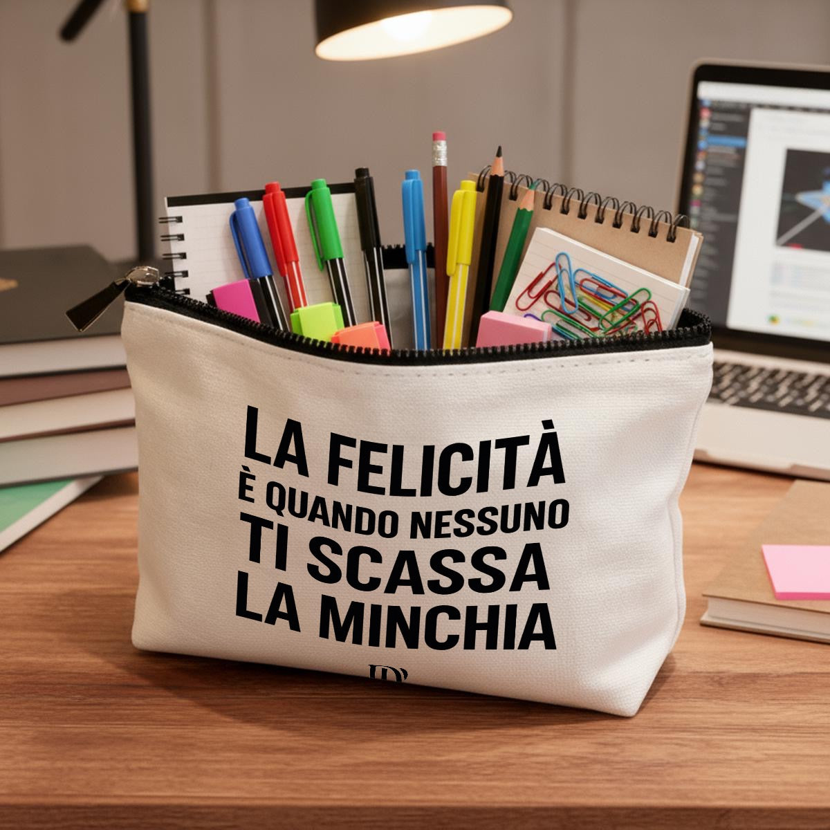 La felicità è quando nessuno ti scassa la minchia Travel Organizer bag