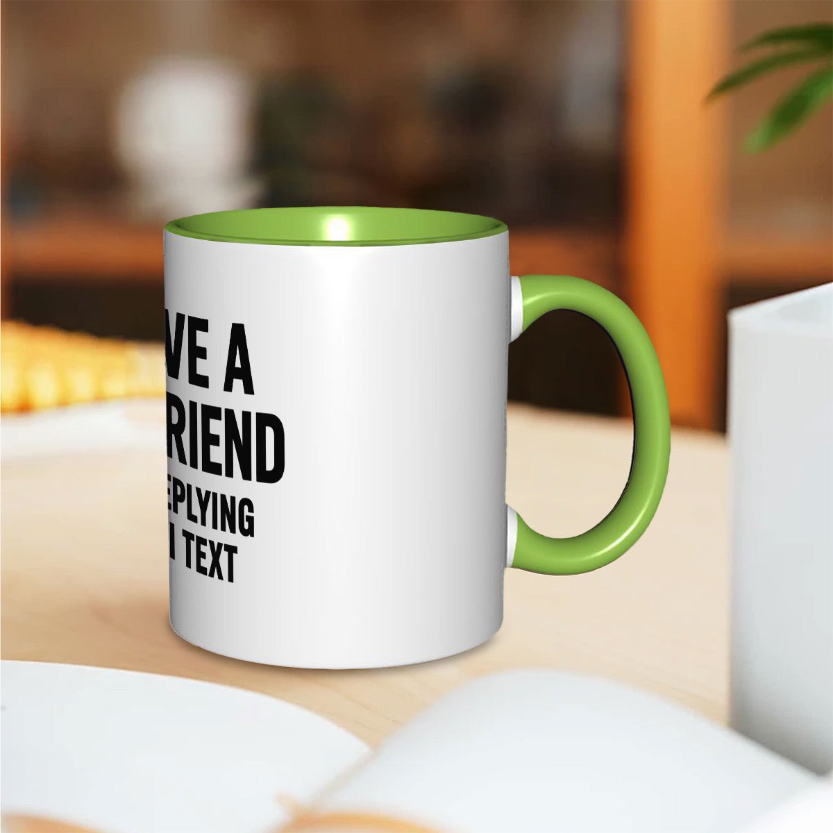 I have a girlfriend stop replying when i text 11oz Double Color Mug