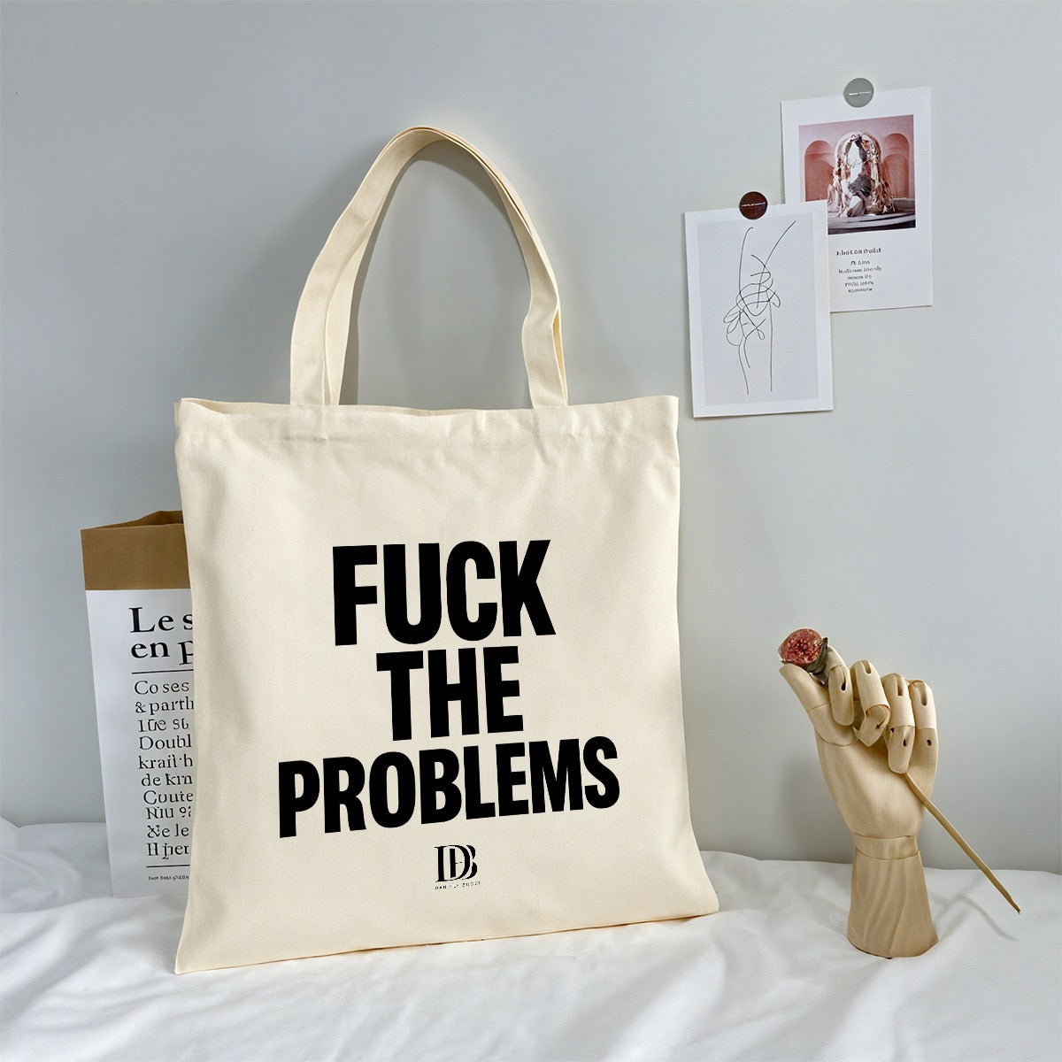 Fuck the problems shopping bag
