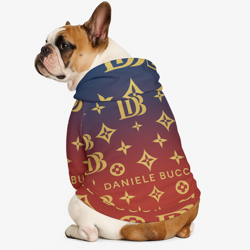 Daniele Bucci black and gold Pet Hoodie Sweatshirt