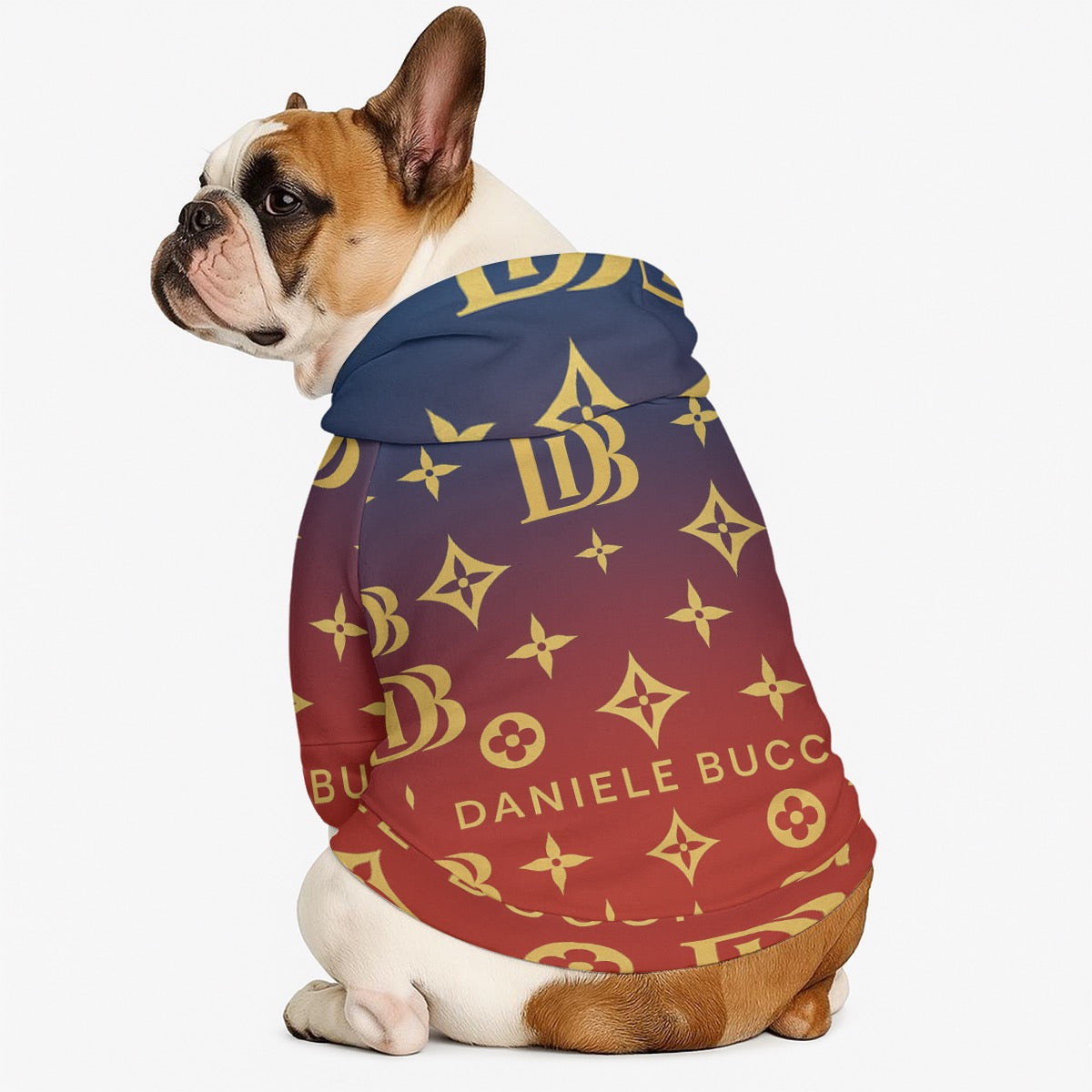 Daniele Bucci black and gold Pet Hoodie Sweatshirt