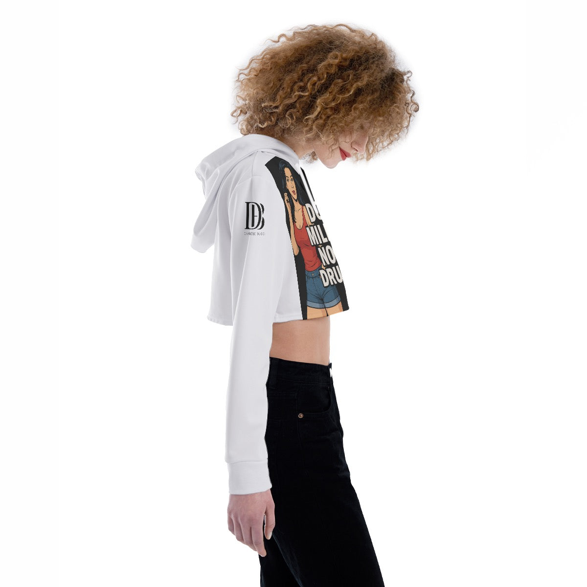 Do milfs not drugs Women Crop Hoodie