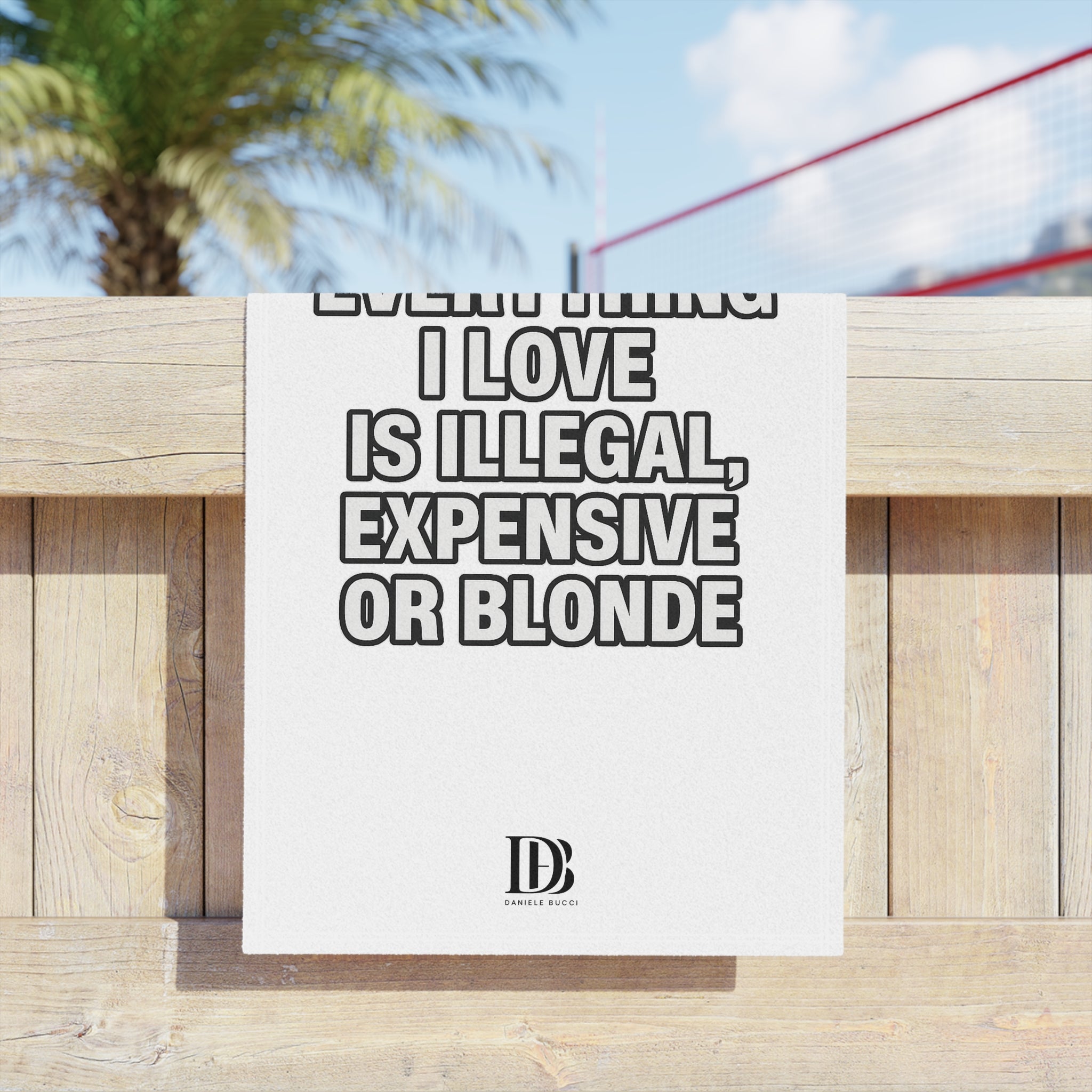 Everything I Love beach towel