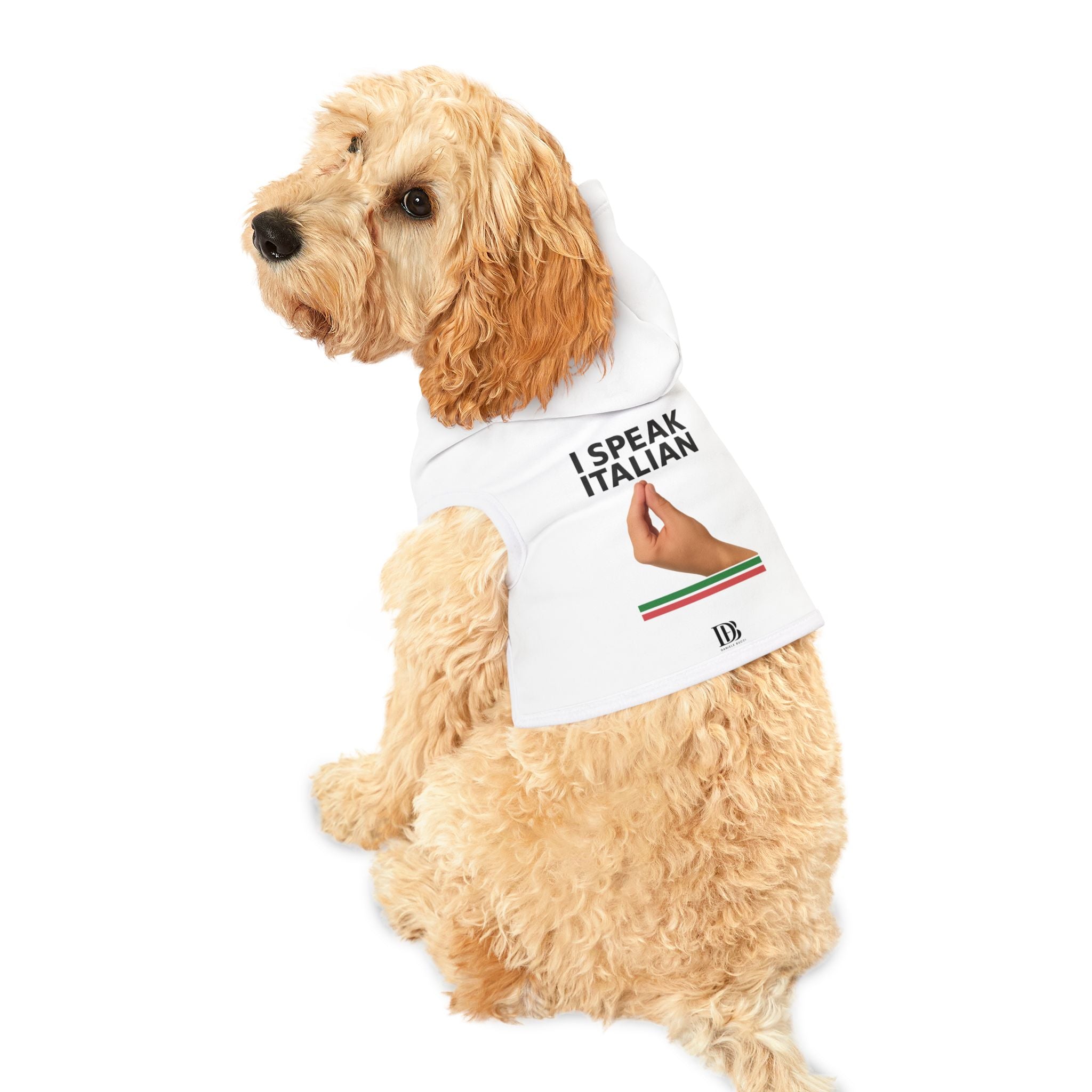 I Speak Italian Pet Hoodie