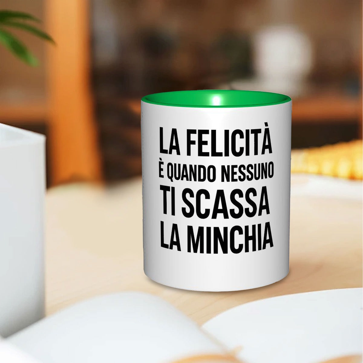 La felicità è quando nessuno ti scassa la minchia 11oz Mug